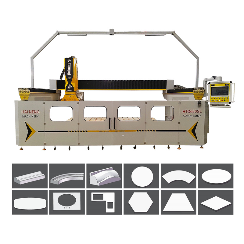 Granite Marble Stone 5 Axis CNC Bridge Saw Cutting Milling Profiling Kitchen Countertop Machine