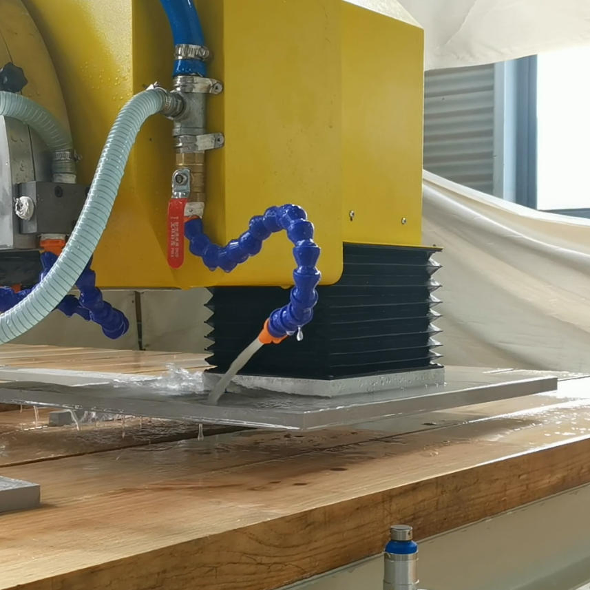 Zhengda Automatic Stone Cutting Machine 5-Axis CNC Bridge Saw for Countertop Edge Profiling Sink Cutout with High-Speed Spindle