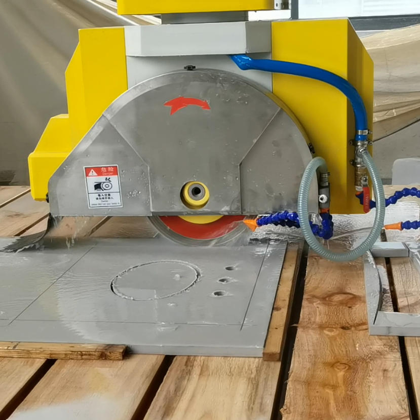 Zhengda Automatic Stone Cutting Machine 5-Axis CNC Bridge Saw for Countertop Edge Profiling Sink Cutout with High-Speed Spindle