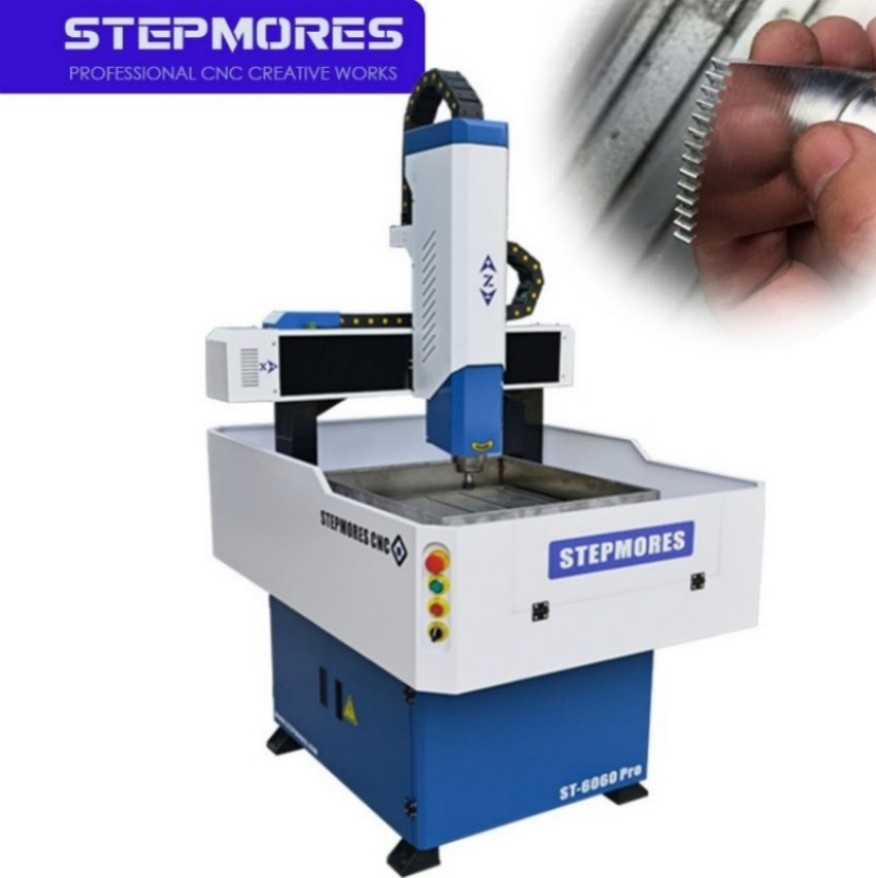 Mini 3 Axis Mini CNC Router Metal Stone Engraver Machine 6060 with Side Rotary Axis