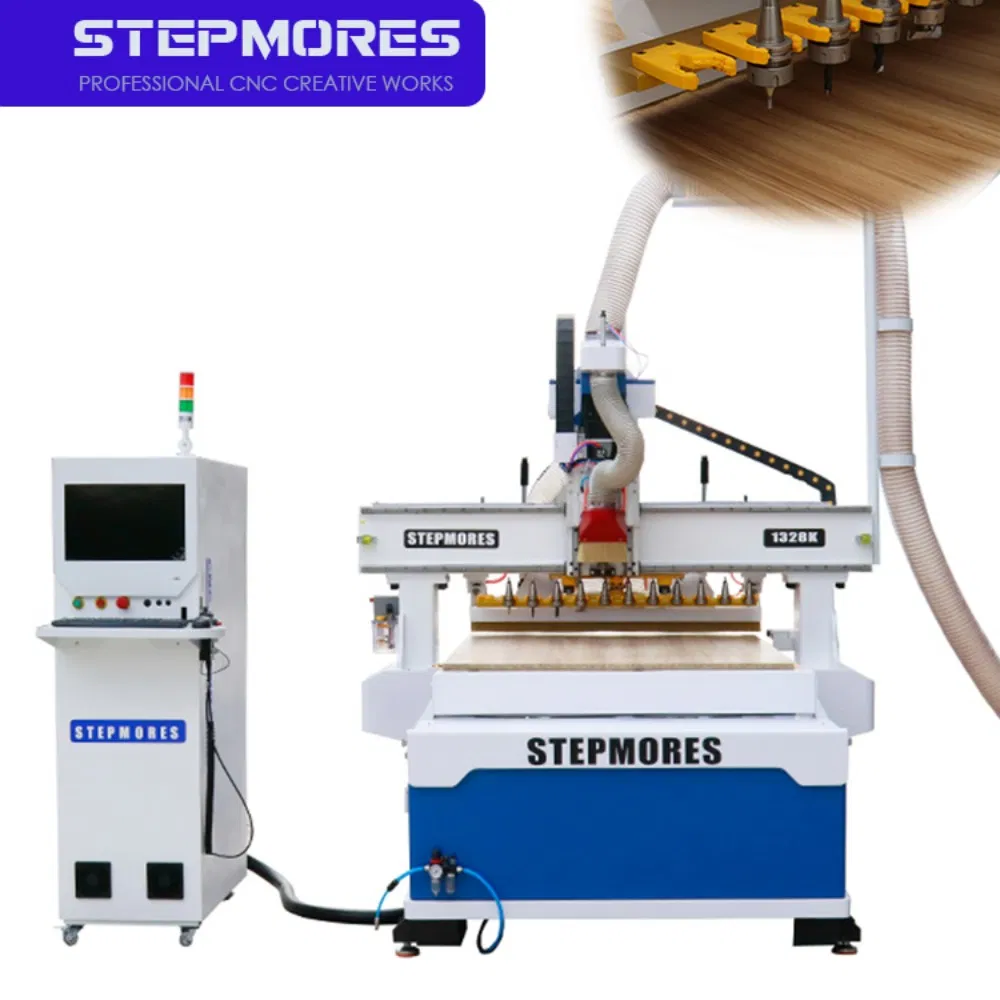 Auto Tool Changer Wood 1325 Linear Atc CNC Router for Cabinet Makers