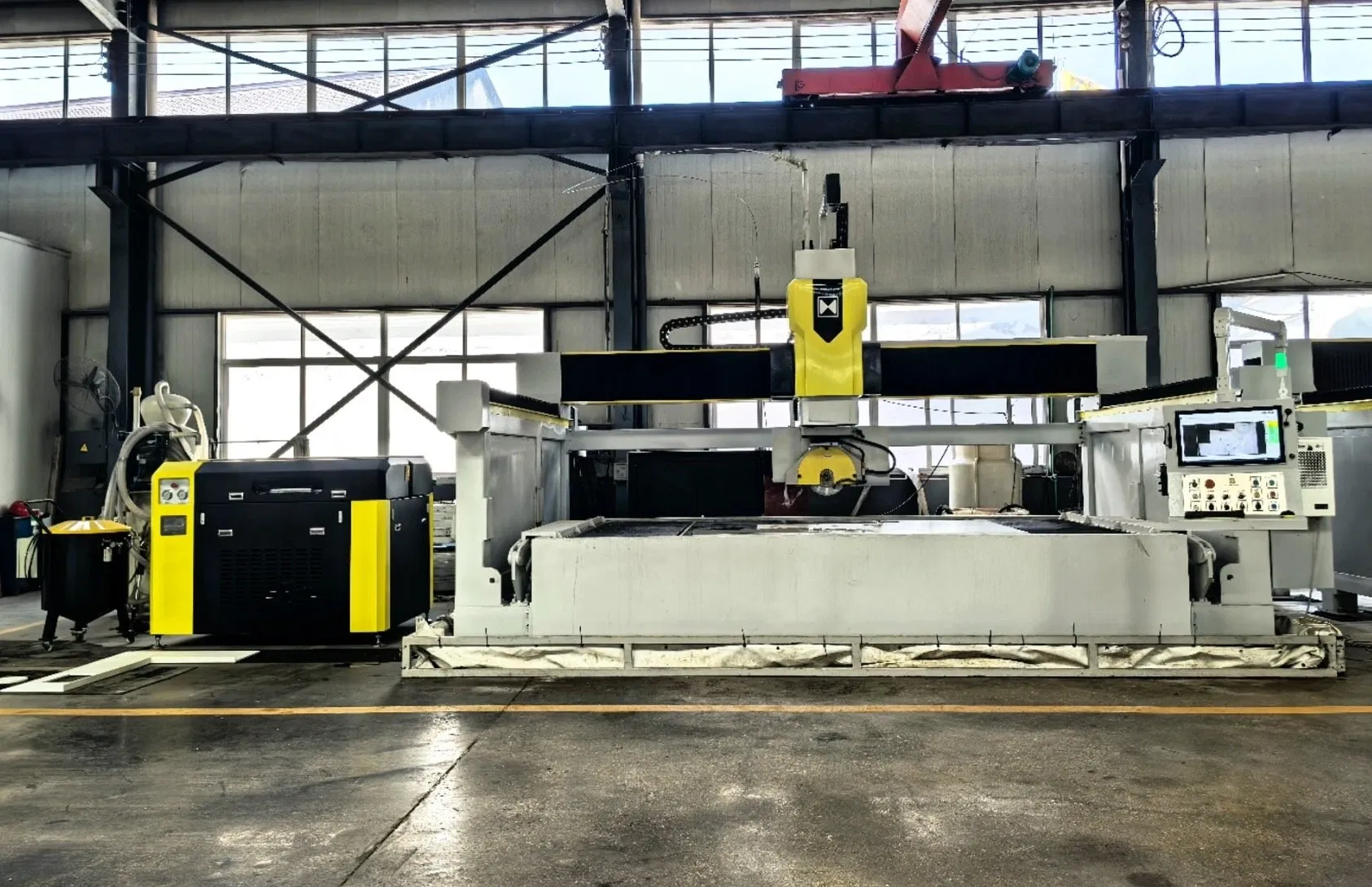 Automatic 5 Axis CNC Sawjet Machine for Ceramic, Marble, Granite, Quartz, Porcelain Multifunctional Waterjet+Bridge Saw Cutting with Factory Price in Europe USA