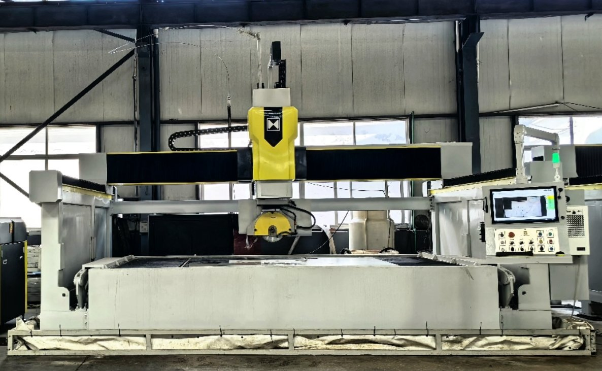 Automatic 5 Axis CNC Sawjet Machine for Ceramic, Marble, Granite, Quartz, Porcelain Multifunctional Waterjet+Bridge Saw Cutting with Factory Price in Europe USA