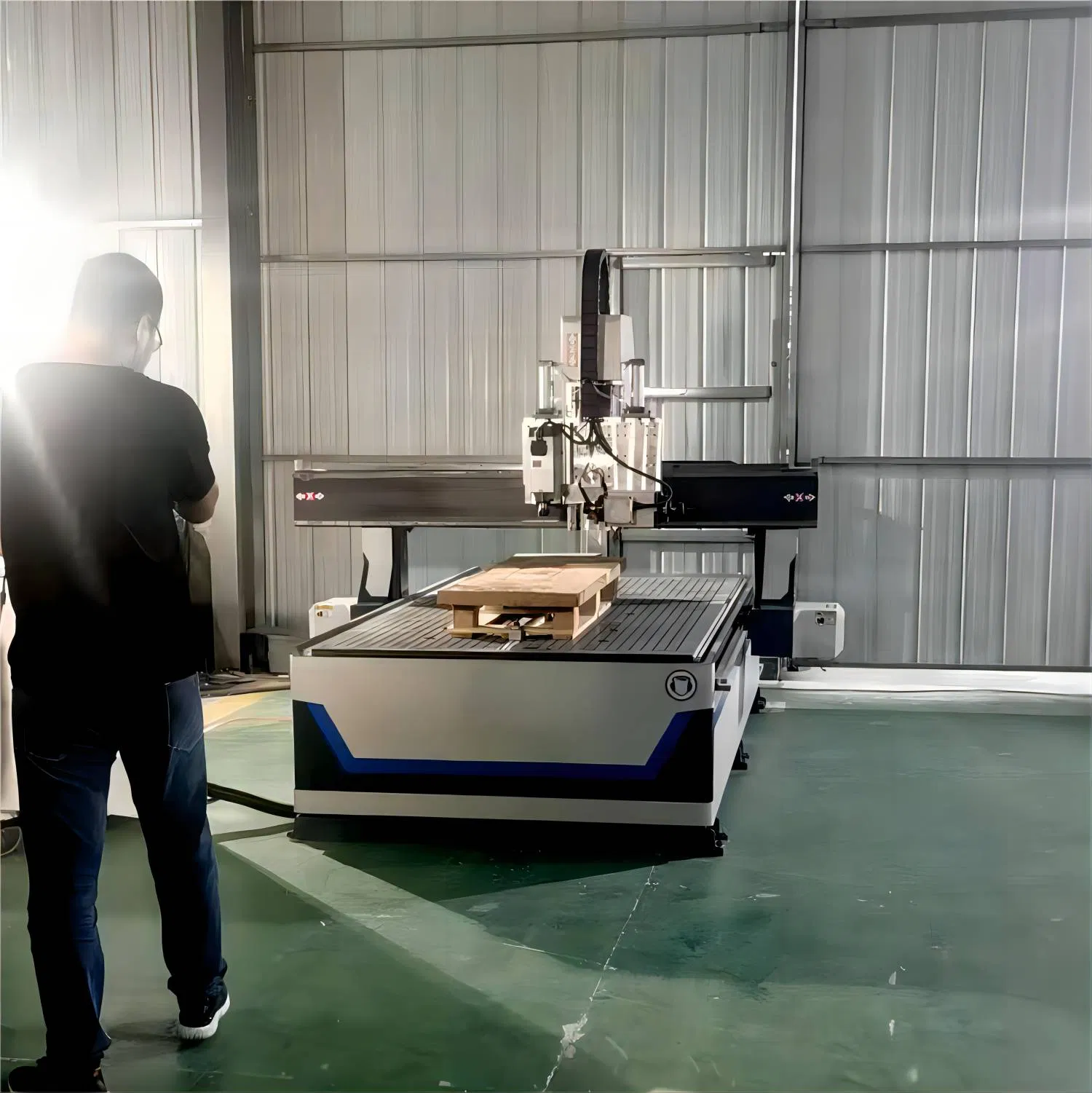 Rhino Multi Rotary Heads 2D 3D Woodworking Machine 8/10/12 Spindles CNC Router Machine for Column Material Milling Engraving Carving