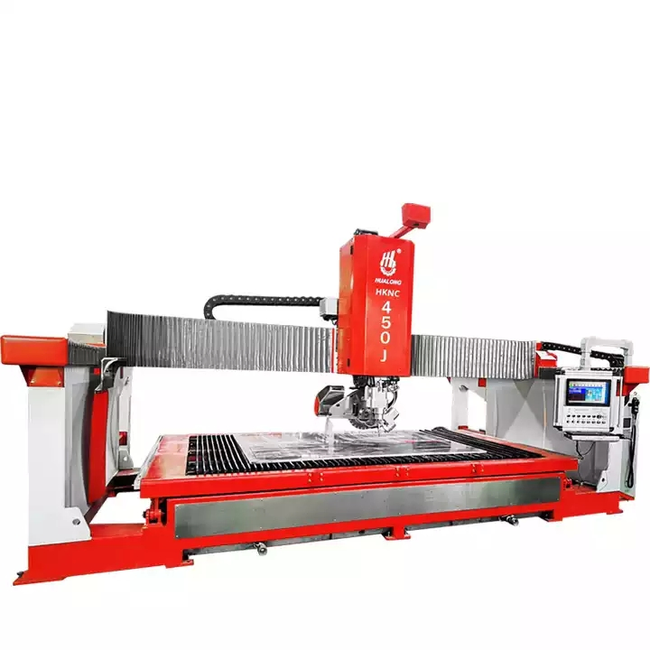 2026 Hualong Machinery Italian System Auto Multifunctional Sawjet Waterjet 5 Axis CNC Granite Marble Bridge Saw and Water Jet Stone Cutting Machine in America
