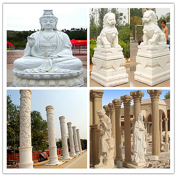 4 Axis and 5 Axis Stone CNC Carving Machine Special for Big Stone Statues, Sculptures and Pillars with Turning Table and Saw