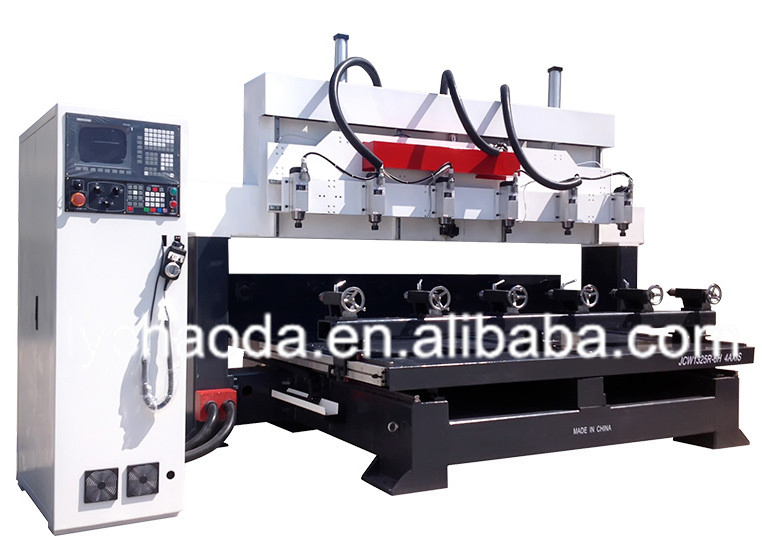 China 4 Axis Multi Heads CNC Wood Class Furniture Carving Router Machine