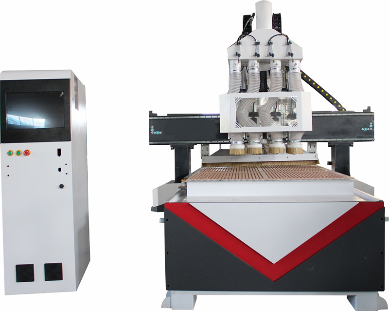 Multi Processes 4 Heads CNC Router Machine Wood Cutting /Drlling /Carving Machine