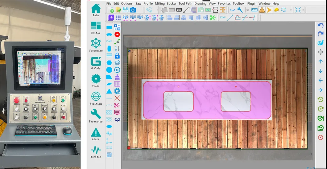 Industrial CNC Control Screen