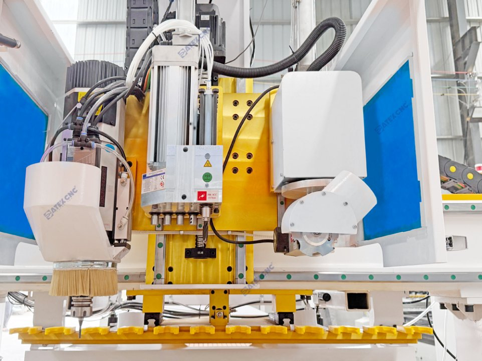 Linear Automatic Tool Changer Woodworking Engraving Machine Router for Panel Furniture, Equipped with Drilling Bit Kit and 3D Rotary Axis