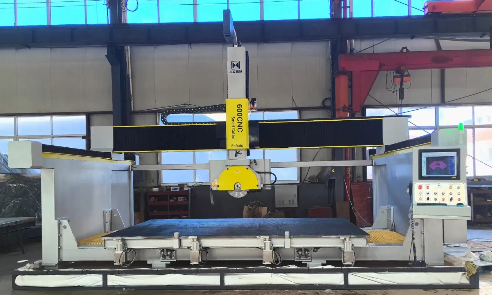 Heavy Duty CE 5 Axis CNC Stone Cutting Machine for Granite Marble Quartz Ceramic Processing Profiling 2.5D Shaping, Automatic Bridge Saw in Europe America