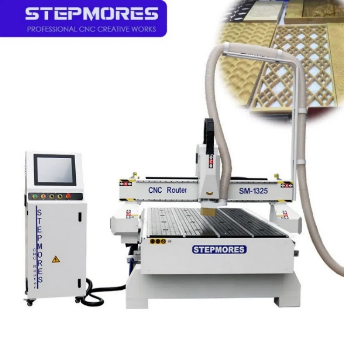 Woodworking Multi Head 4 Axis CNC Cutting Machine 220V 380V 1325 CNC Carving Wood Router Machine