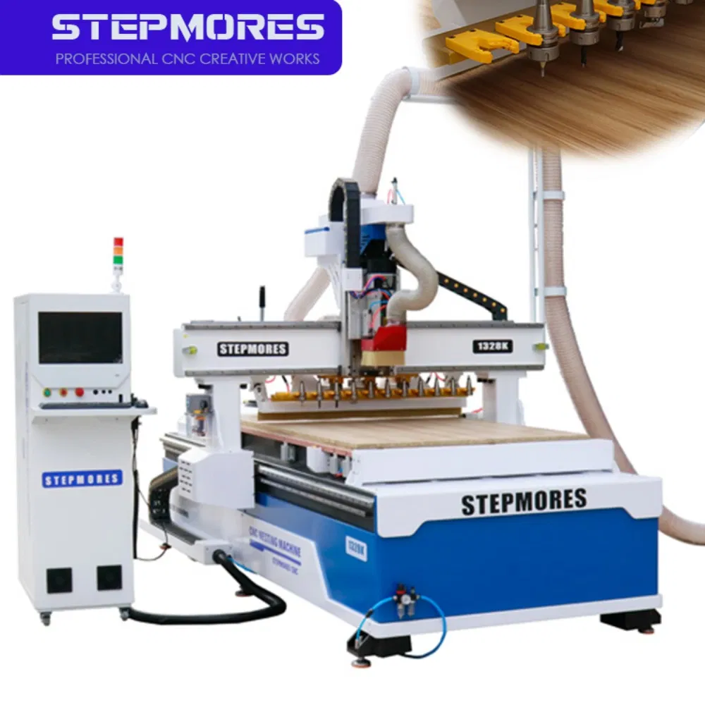 Auto Tool Changer Wood 1325 Linear Atc CNC Router for Cabinet Makers