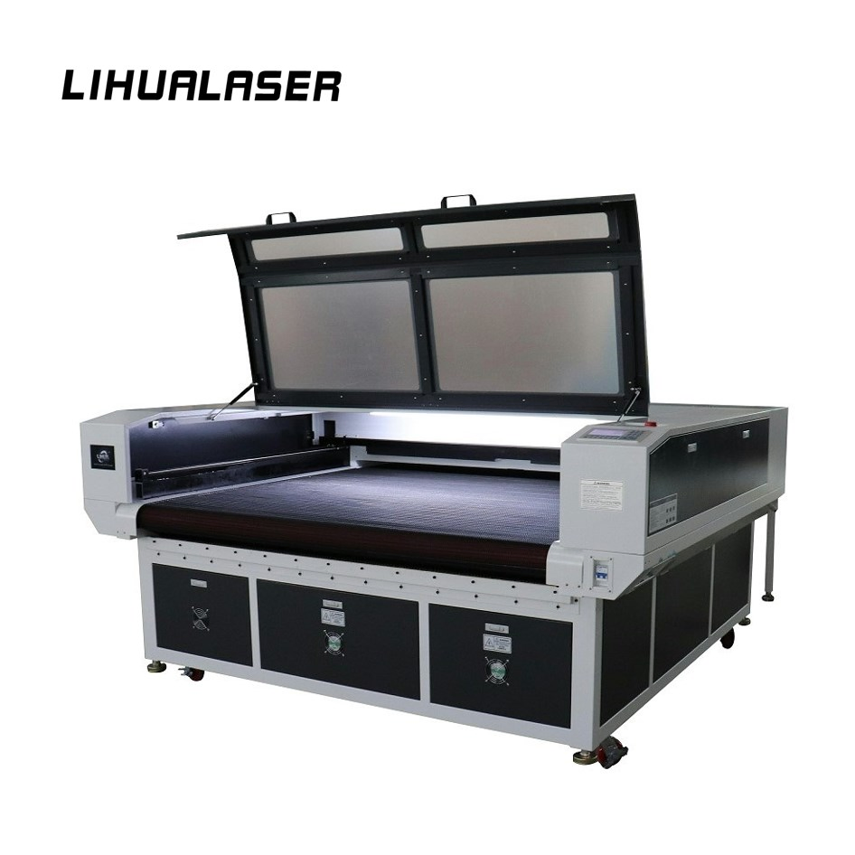 Lihua 1810 1812 Industry CNC Foam Cloth Textile Fabric Leather Auto Feeding CO2 Laser Cutting Machine