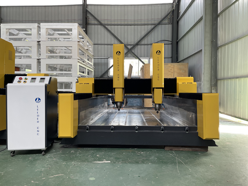 Double Head CNC Router 4 Axis 1325 3D Stone Carving Engraving Marble Machine with Rotary