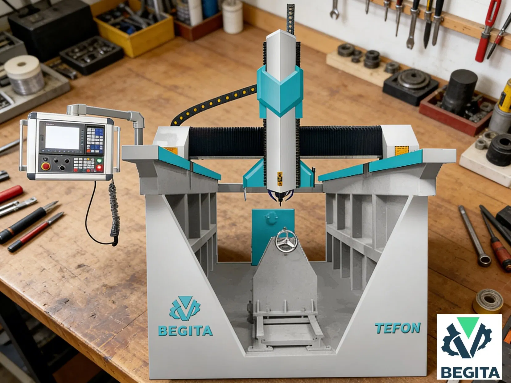 Four-Axis Numerical Control Stone Pillar Engraving Mechanical Machine for Jade Carving