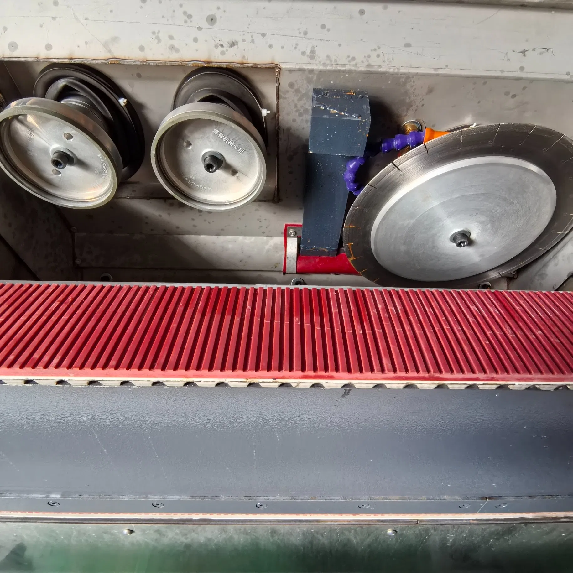 Automatic 4 Head Motor Stone Chamfering Machine for 45° Bebel Edge Cutting and Polishing