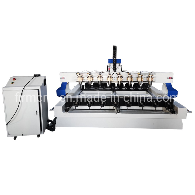 Multi Head 8 Rotary Axis 3D Wood Carving CNC Router Machine Furniture Industry