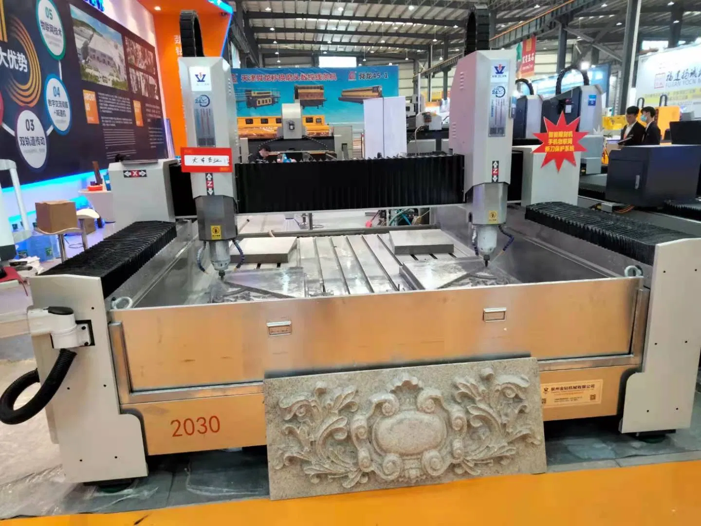 4-Axis 3D Relief Carving High-Torque 180° Tilting Spindle Swivel Head Stone Engraving Machine