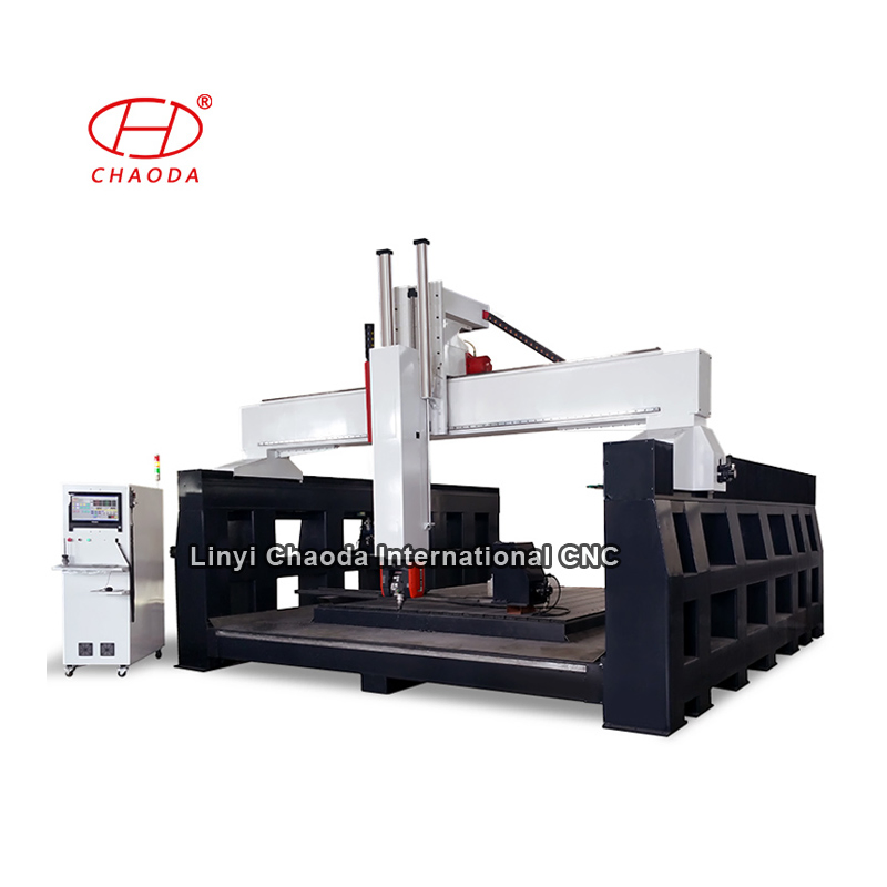 5 Axis Stone CNC Router for Big Flat Wall Sculpture Carving and 360 Degree Sculptures, Statues, Pillars