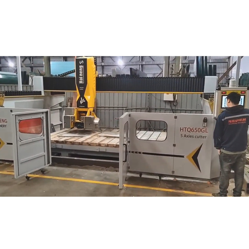 Granite Marble Stone 5 Axis CNC Bridge Saw Cutting Milling Profiling Kitchen Countertop Machine