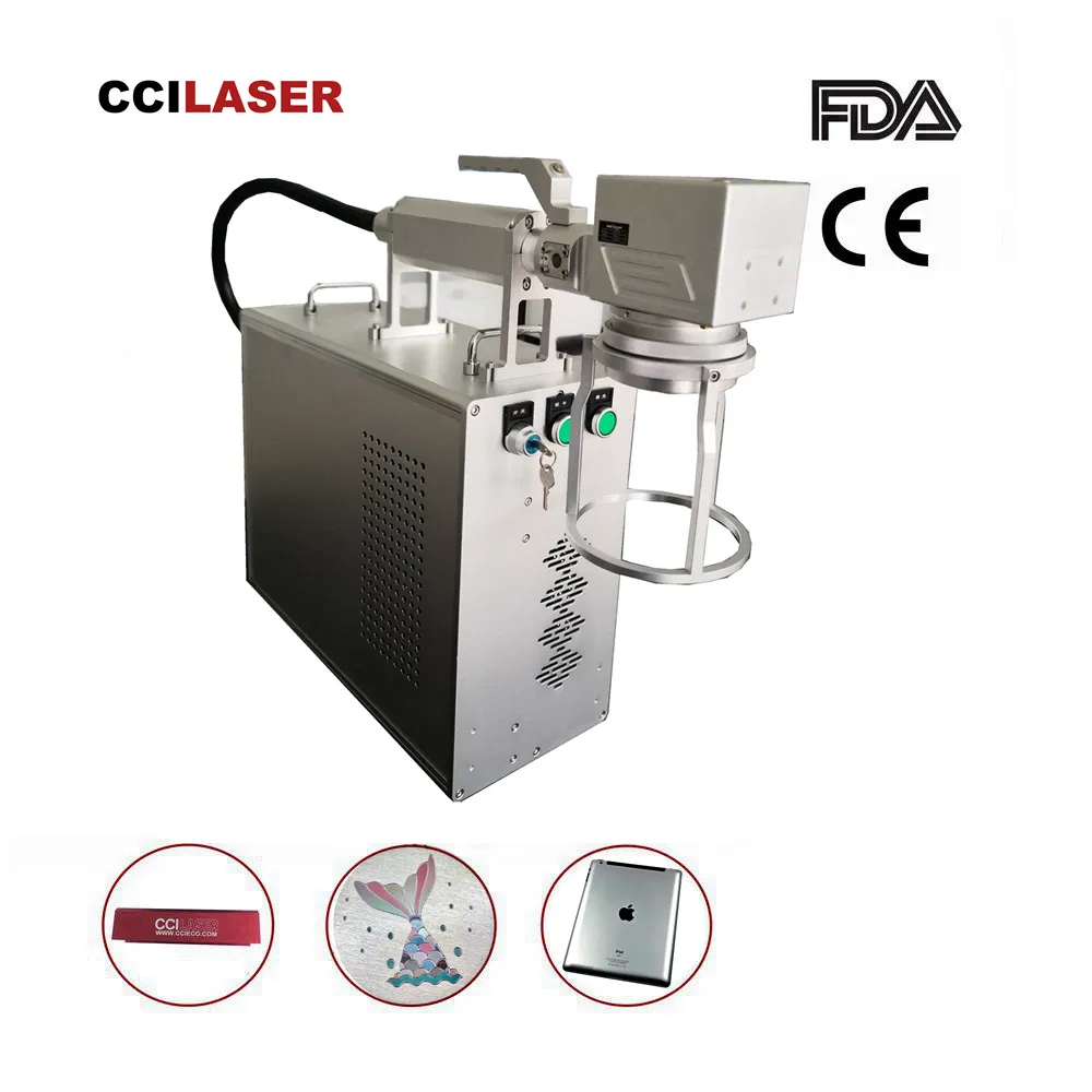 Split Fiber Laser Engraving Machine 20W 30W for Pigeon Ring Machine