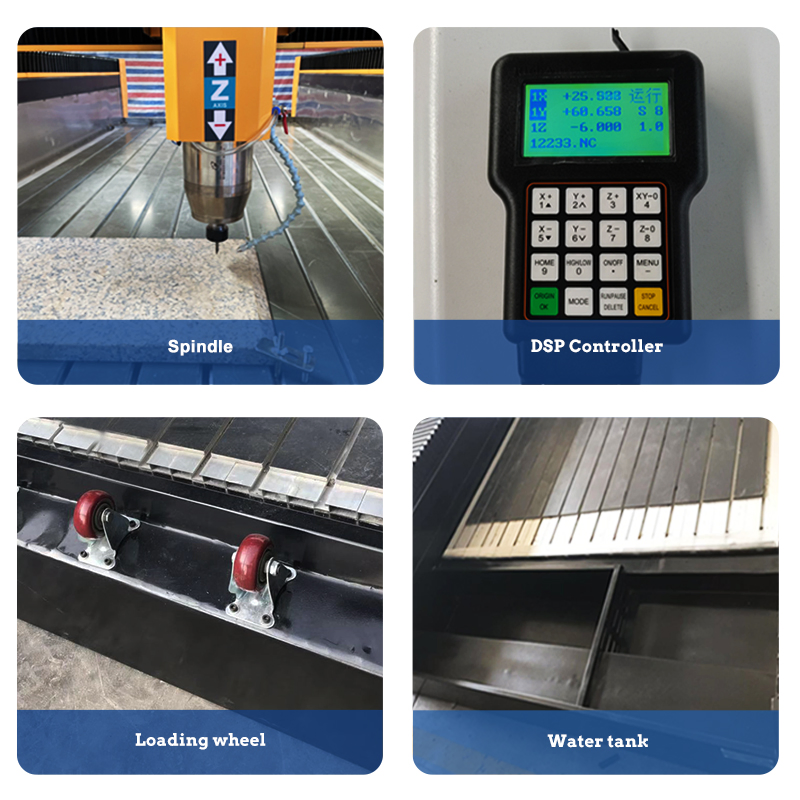 Heavy Duty CNC Bridge Saw Machinery Quartz Block Marble Granite Cutting Stone Cutter Sink Processing Profiling Shaping