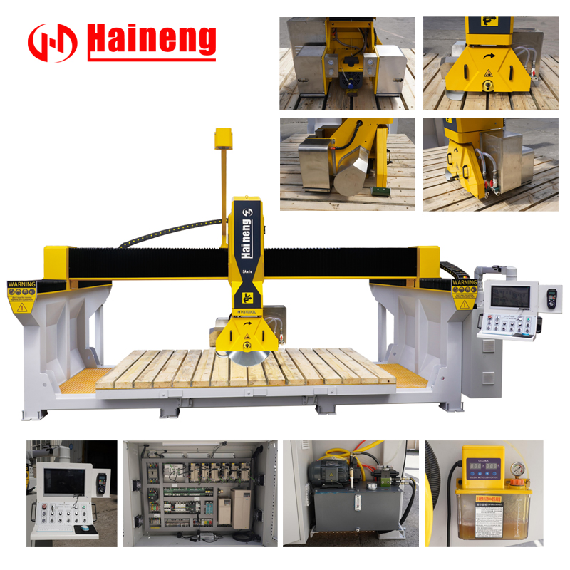 Granite Marble Stone 5 Axis CNC Bridge Saw Cutting Milling Profiling Kitchen Countertop Machine