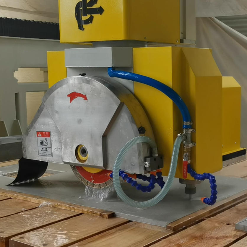 Zhengda Automatic Stone Cutting Machine 5-Axis CNC Bridge Saw for Countertop Edge Profiling Sink Cutout with High-Speed Spindle