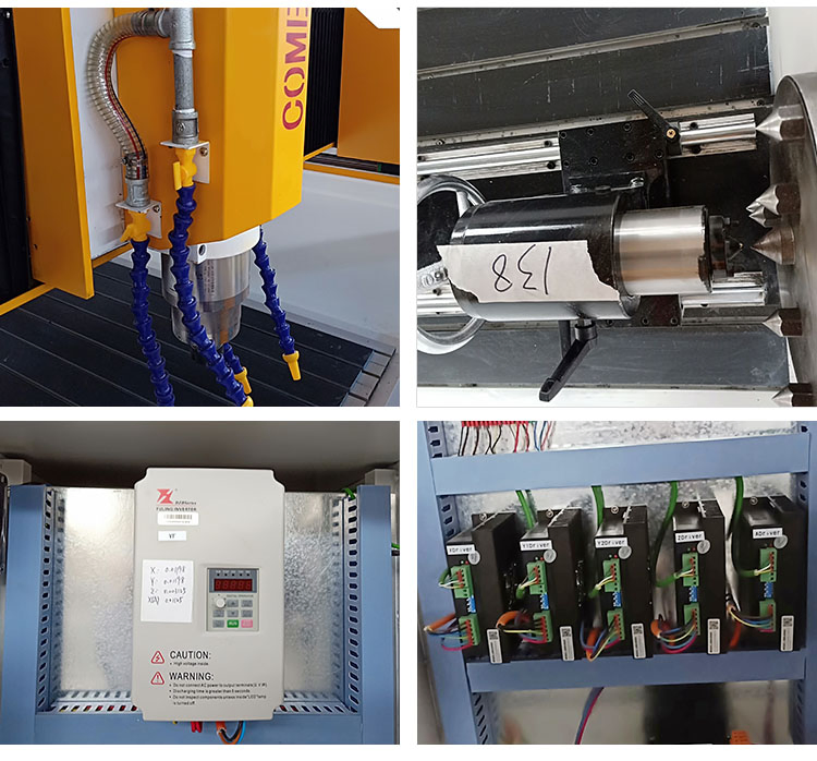 Gemstone Carving Stone Milling CNC Router Machine, Granite Marble Cutting Engraving CNC Rotary Axis Machine