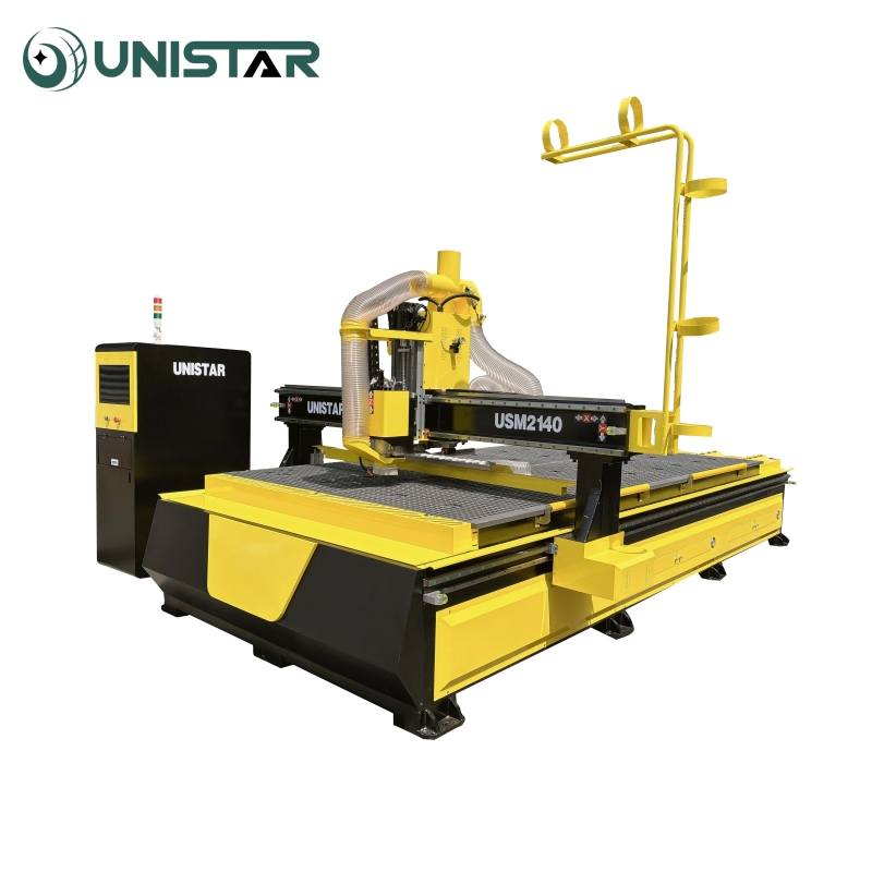 Atc 3D CNC Woodworking Wood Carving Router 1325 1530 2140 with Linear Type Auto Tool Changer 4 Axis Optional Double Head Four Head Optional