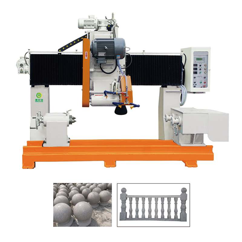 Dialead Stone PLC CNC Column Ball Vase Baluster Balustrade Profiling Cutting Machine