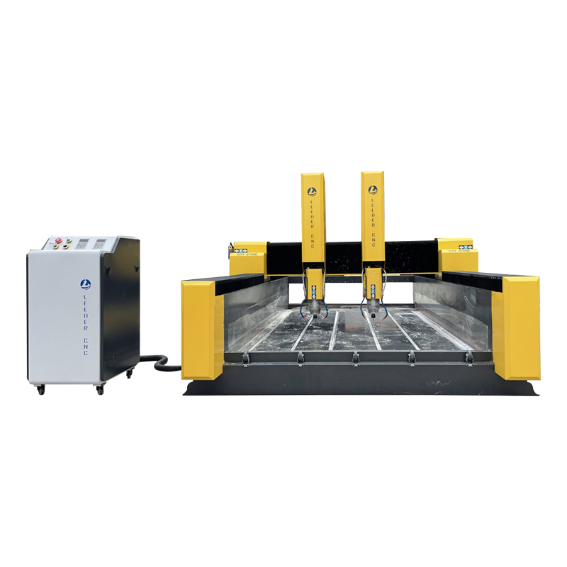 Double Head CNC Router 4 Axis 1325 3D Stone Carving Engraving Marble Machine with Rotary