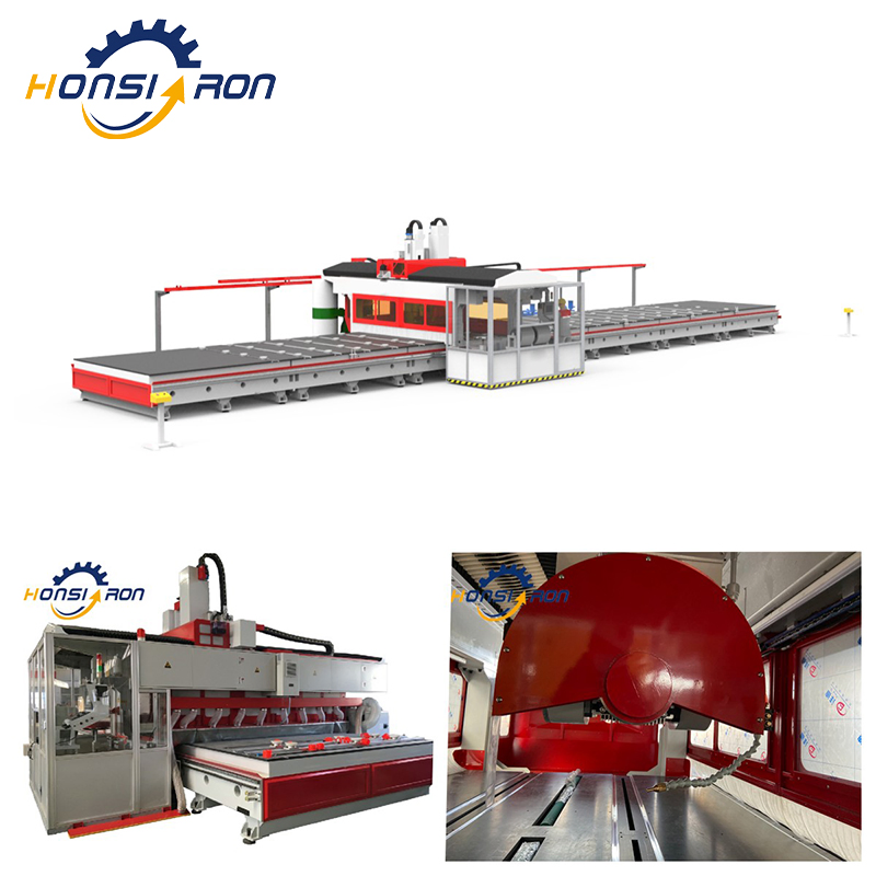 Five Axis CNC Aluminum Cutting Machine CE Certified High Quality Rotary Cutter Head Cutting Composite Box Plate Cutting Machine