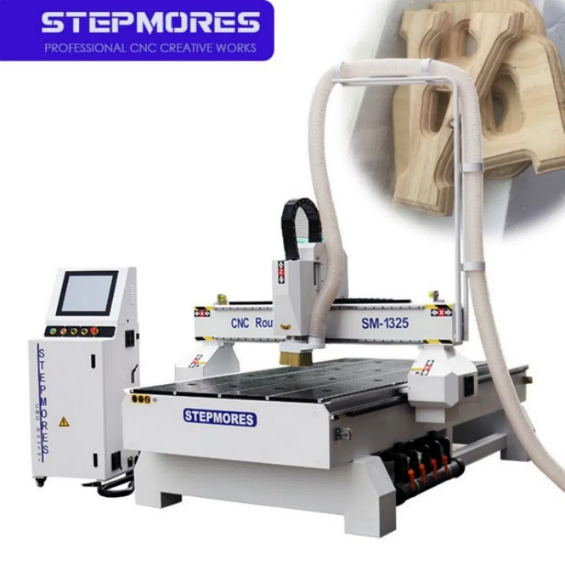 Woodworking Multi Head 4 Axis CNC Cutting Machine 220V 380V 1325 CNC Carving Wood Router Machine