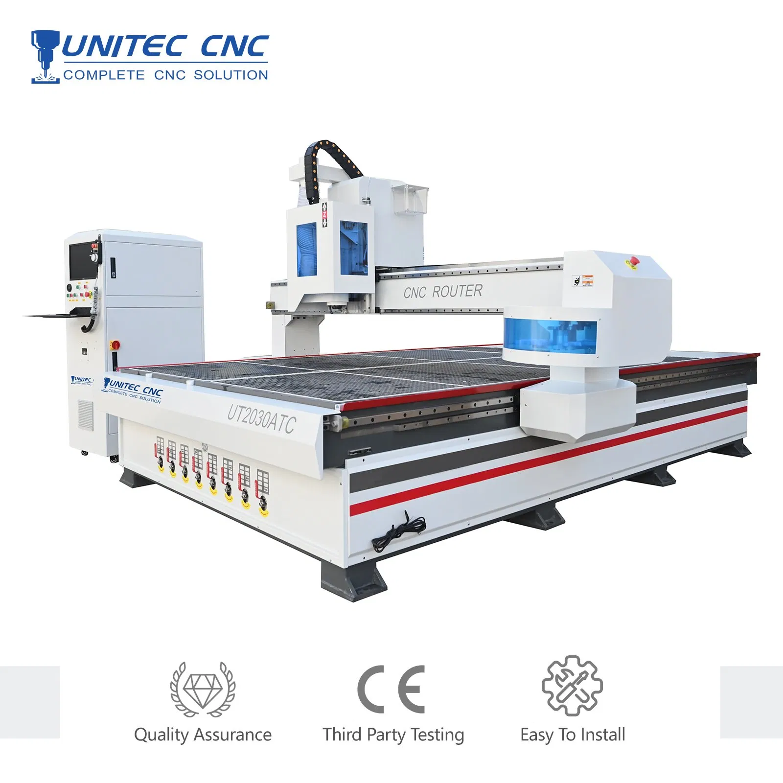 Unitec Factory 2030 3D Woodworking Cutting Carving Engraving Milling Machines Price 4 Axis 5axis Automatic Atc CNC Router CNC Machine for Wood MDF Furniture