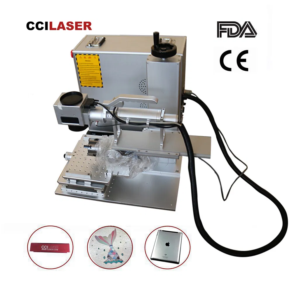 Split Fiber Laser Engraving Machine 20W 30W for Pigeon Ring Machine