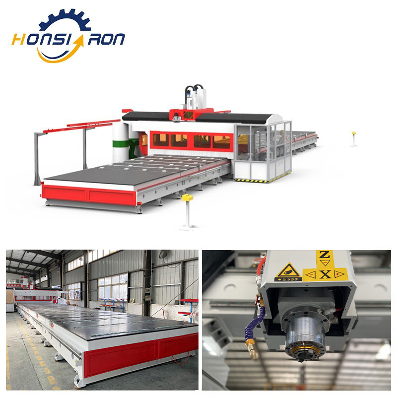 Five Axis CNC Aluminum Cutting Machine CE Certified High Quality Rotary Cutter Head Cutting Composite Box Plate Cutting Machine