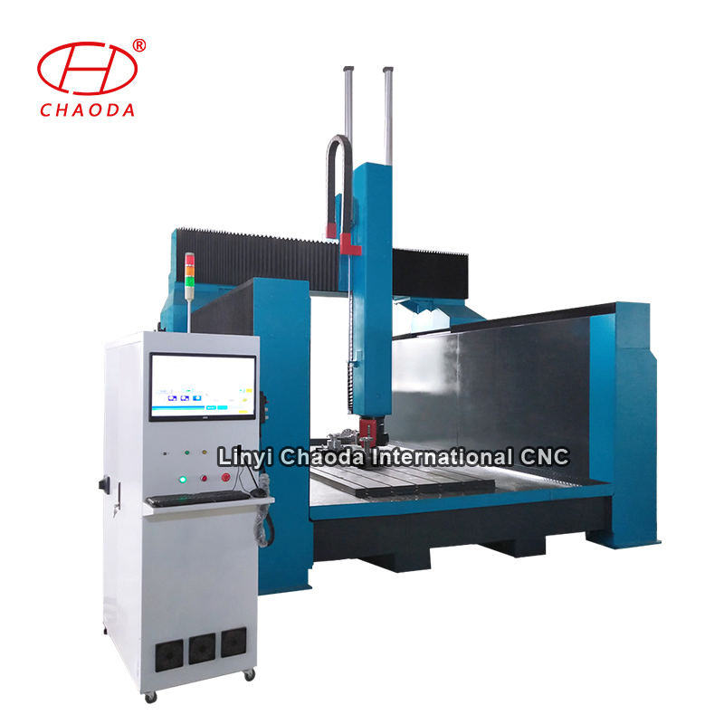 5 Axis Stone CNC Router for Big Flat Wall Sculpture Carving and 360 Degree Sculptures, Statues, Pillars