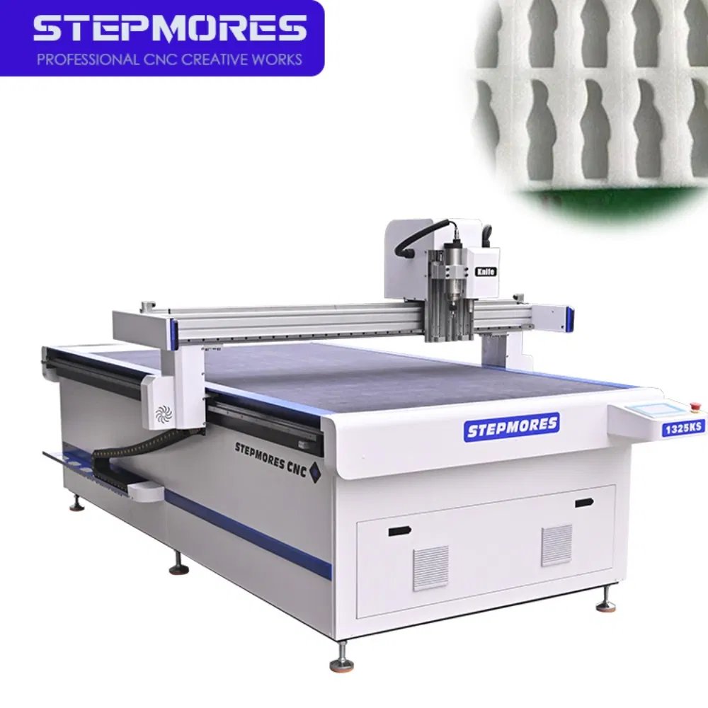 CNC Knife Cutting Machine with Spindle 1325 for Foam Cutting and Milling
