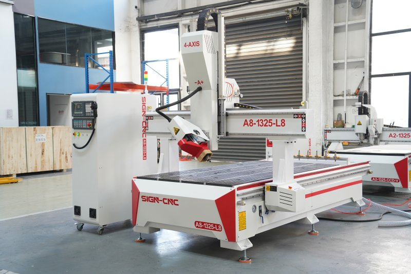 Large 3D 1325 2030 2040 4 Axis CNC Router for Wood Foam Sculpture Making Engraving Carving Cutting Woodworking Machinery
