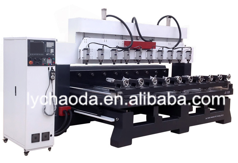 China 4 Axis Multi Heads CNC Wood Class Furniture Carving Router Machine