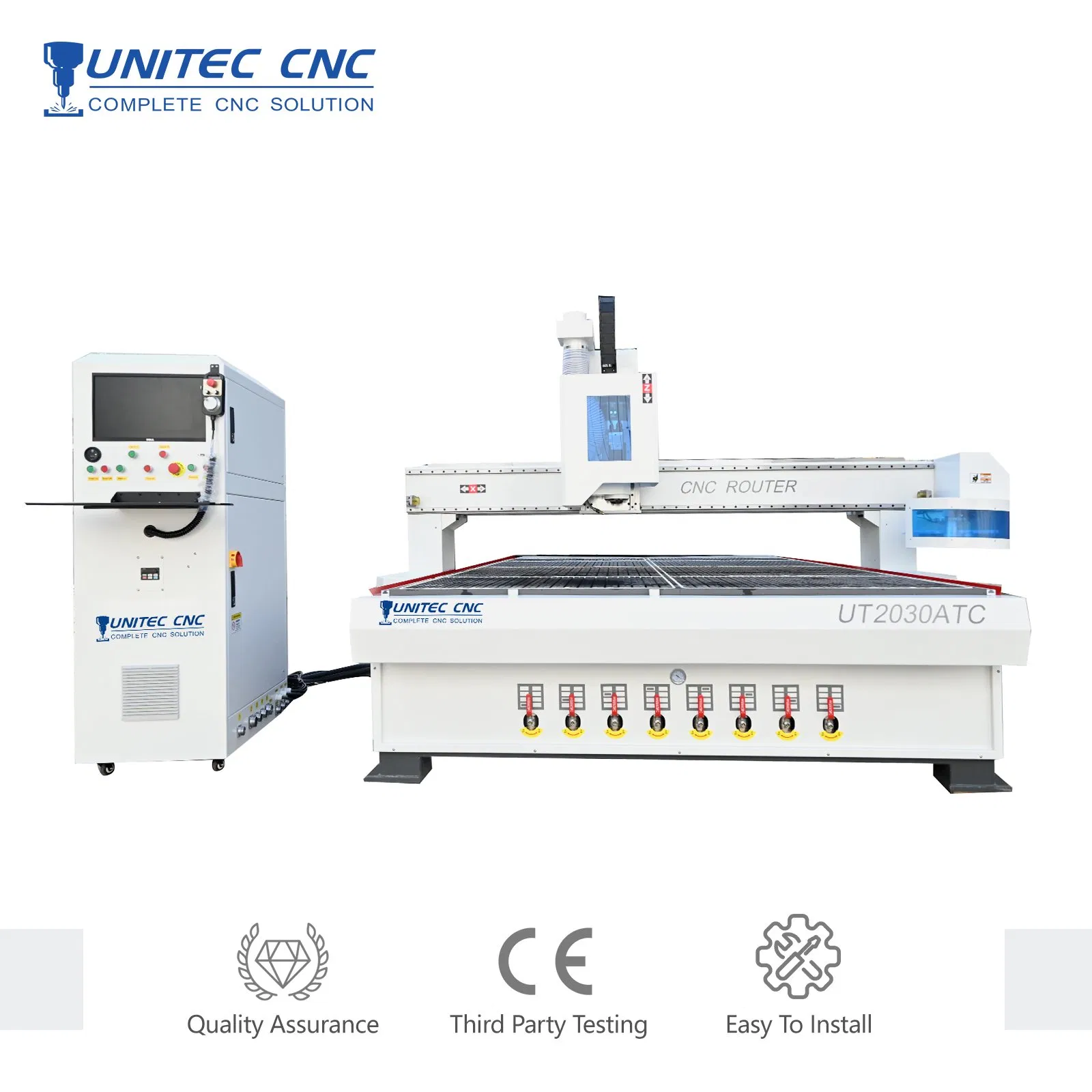 Unitec Factory 2030 3D Woodworking Cutting Carving Engraving Milling Machines Price 4 Axis 5axis Automatic Atc CNC Router CNC Machine for Wood MDF Furniture