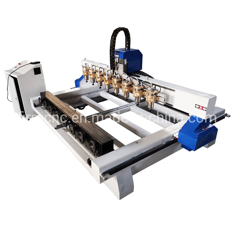 Multi Head 8 Rotary Axis 3D Wood Carving CNC Router Machine Furniture Industry
