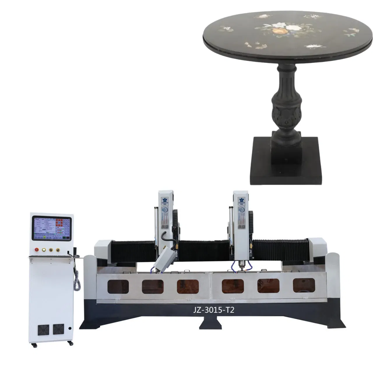 3015fb 4 Axis 3D Rocking Stone Machinery for Pillar, Inner/Outer Arc Surface