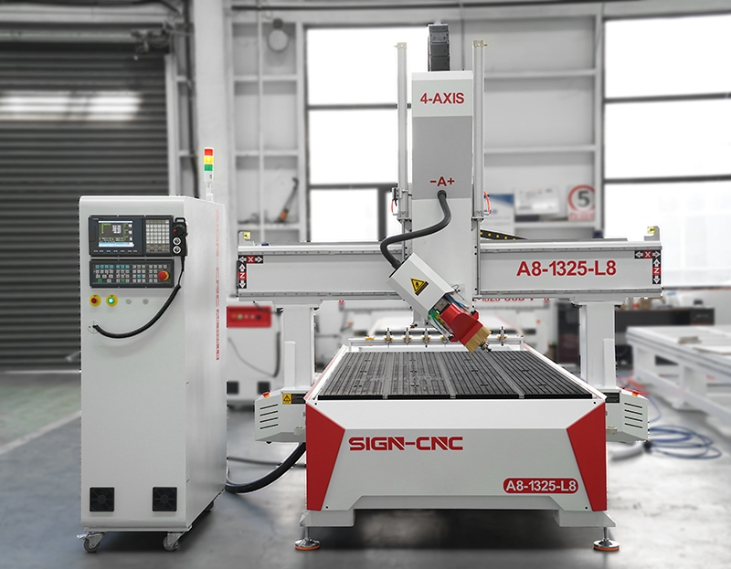 Large 3D 1325 2030 2040 4 Axis CNC Router for Wood Foam Sculpture Making Engraving Carving Cutting Woodworking Machinery