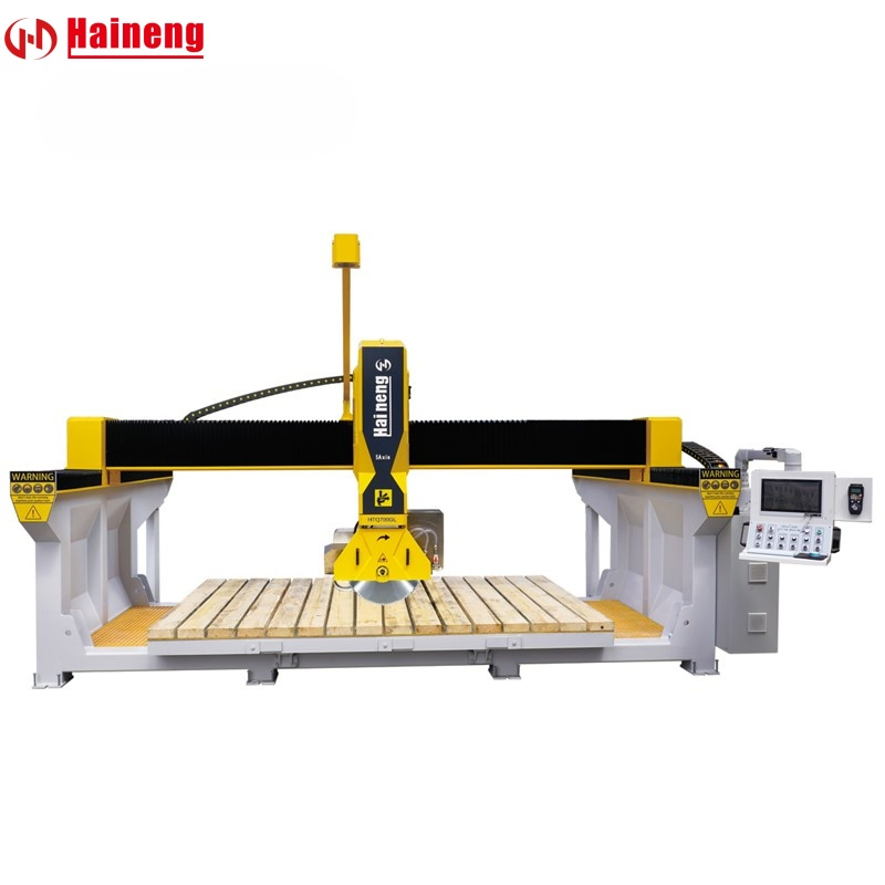 Granite Marble Stone 5 Axis CNC Bridge Saw Cutting Milling Profiling Kitchen Countertop Machine