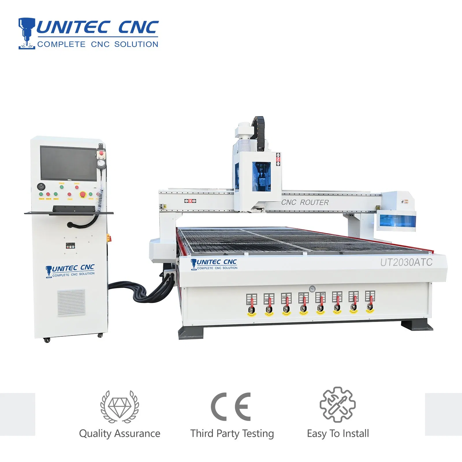 Unitec Factory 2030 3D Woodworking Cutting Carving Engraving Milling Machines Price 4 Axis 5axis Automatic Atc CNC Router CNC Machine for Wood MDF Furniture