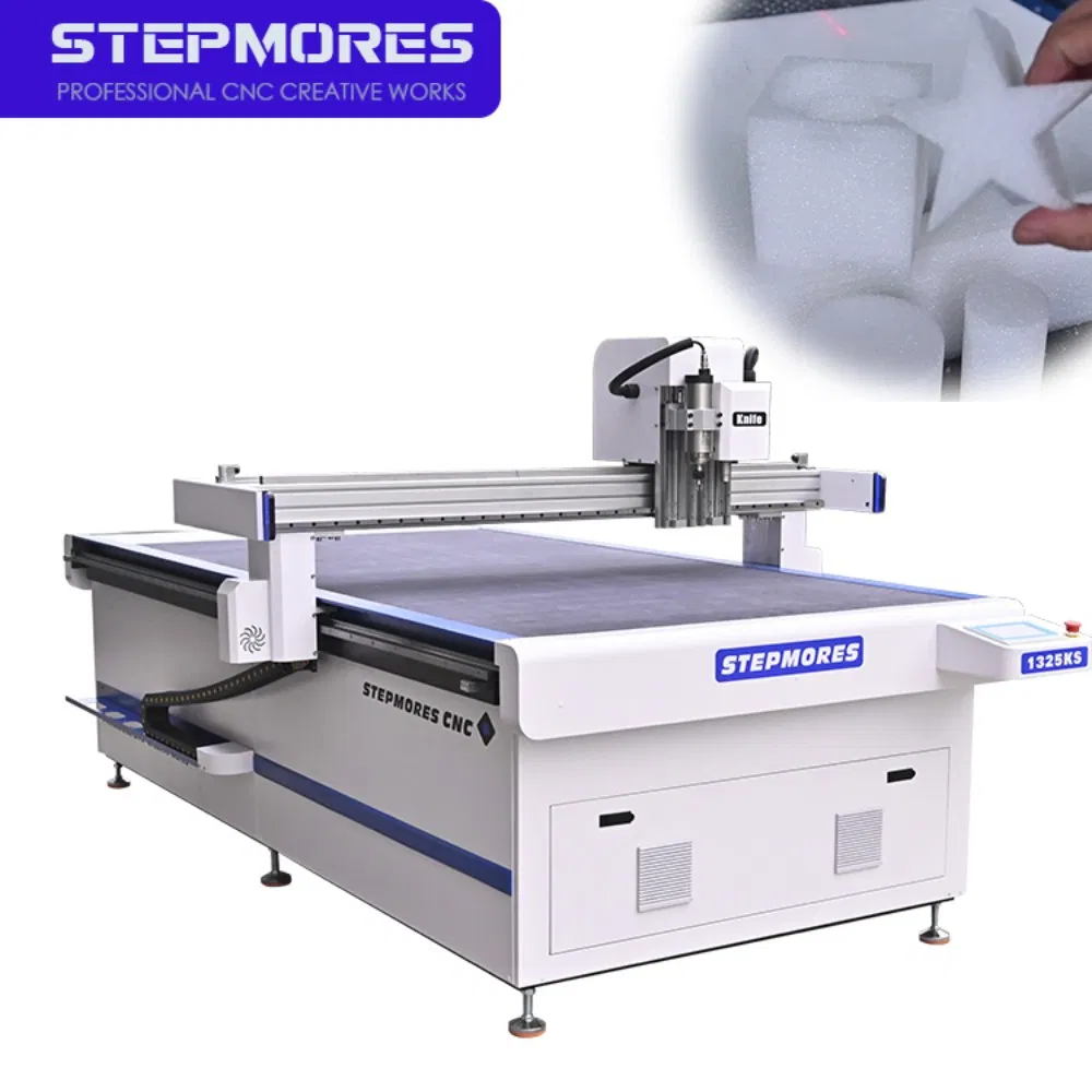 CNC Knife Cutting Machine with Spindle 1325 for Foam Cutting and Milling