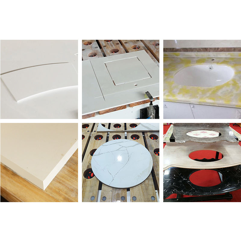 Stone Machinery 5+1 Axis 5 Axis CNC Stone Bridge Saw CNC Water Jet Cutter Stone Waterjet Cutting Machine